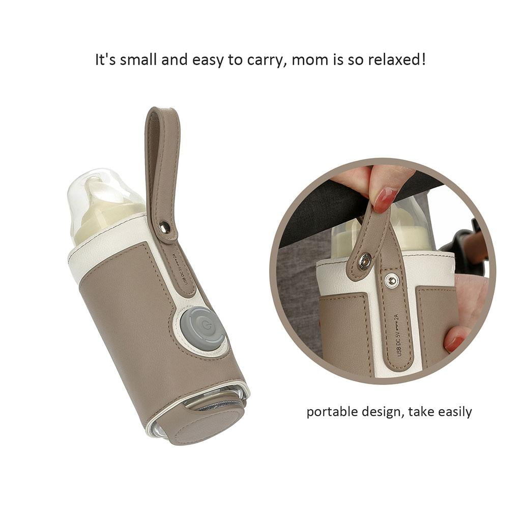 LeeQinersw Smart Baby Bottle Warmer 3 Temperature Thermostat Constant Heating USB Baby Bottle Cooler Milk Warmer for Walk Home Shopping Infant Newborn coffee