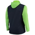 thumbnail image 4 of Men's Dunbrooke College Navy/Neon Green Seattle Seahawks Big & Tall Alpha Full-Zip Hoodie Jacket, 4 of 4