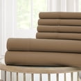 thumbnail image 3 of Modern Threads Cool Comfort 6-Piece Mocha 120 GSM Microfiber Adult Sheet Set, King, 3 of 3