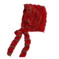 thumbnail image 1 of Lovely Knitted Laceup Ear Flap Beanies Hat for Adult All Matching 2000s Striped Pullover Hat Winter Warm Caps for Daily Use black gray, 1 of 4