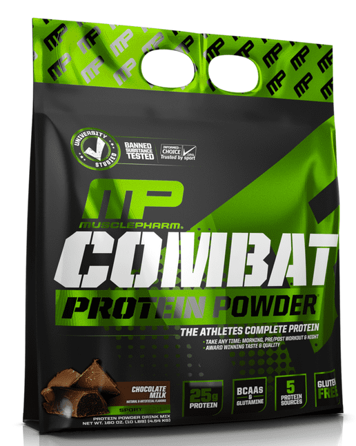 MusclePharm Combat Protein Powder, Chocolate Milk, 25g Protein, 10 Lb