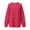 Hot Pink, variant on Women's Fashion Casual Solid Color Loose Shoulder Round Neck Long Sleeve Hoodie Apparel Crop Top Full Zip Knit Jacket Women Dressy Hoodie Dresses Teen Girls Jackets Women 80s Sweatshirts for