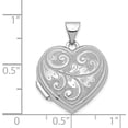 thumbnail image 5 of 14K White Gold 19mm Heart Locket Pendant - 24mm, 5 of 7
