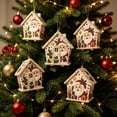 thumbnail image 2 of Christmas 3D Gingerbread House Pearl Art Craft Kit, Sparkling Diamond Wooden House Diy Craft Set Colorful Full Drill Holiday Hanging Decor for Xmas Tree Table Mantel Shelf Kitchen Home Garden Gift, 2 of 6