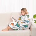 thumbnail image 4 of White Realistic Dinosaurs Pattern Blanket Hoodies for Kids 6-13YR Oversize Wearable Blanket Hoodies for Boys Girls Teens, 4 of 7