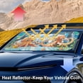 thumbnail image 6 of Xixirimido Car Windshield Sun Shade Universal Fit for SUV Truck Sedan Auto Front Window Sunshade Sun Visor Block UV Rays Keep Cool Car Accessories, Octopus Floral Coal Undersea, 6 of 8