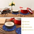 thumbnail image 6 of FREEAMG Blue Christmas Snowflake Pot Holder Trivets Set of 2, Heat Resistant Cotton Rope Round Trivets for Hot Dishes, Bowl,Teapot, Hot Pot and Pans, 6 of 7