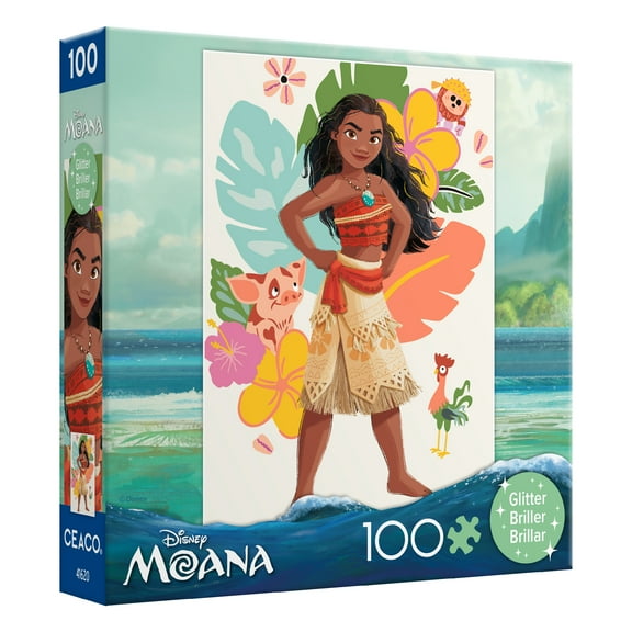 Ceaco 100 Piece Moana Glitter Interlocking Jigsaw Puzzle