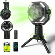 BlueFire USB 20000mAh Rechargeable Camping Tent Fan with LED Lantern
