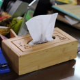 thumbnail image 3 of Caja de pañuelos de bambú, caja dispensadora de pañuelos faciales con de bambú para , encimera, dispensador, decoración, pañuelos perfecl Sostenedor del tejido, 3 of 8