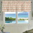 thumbnail image 3 of Thanksgiving Pumpkin Farmhouse Short Window Curtain Valances, Beige Retro Simple Lines Country Rod Pocket Kitchen Valances for Living Room Bedroom Bathroom Cafe 60" x 18", 3 of 8