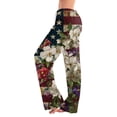thumbnail image 2 of Independence Day Womens Pajama Pants Drawstring Stretch Funny Stars Print Pjs Casual 250th Anniversary Elastic Waist Pajama Pants, 2 of 7