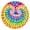Colorful Rainbow Tie, variant on Colorful Rainbow Tie Dye Spiral Pattern Round Fitted Tablecloth with Elastic Edge,Dining Table Cover Waterproof,Outdoor Round Tablecloth for Camping,Dining,Indoor and Outdoor