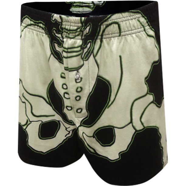 Mad Engine Skeleton Bones Glow In The Dark Boxer Shorts