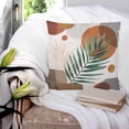 thumbnail image 3 of Boho 20x20 Pillow Covers Set of 2, Modern Abstract Art Leaves Cycle Stripes Geometric Throw Pillow Covers Decorative Couch Cushion Case, Microfiber Square Pillowcases for Bedroom Car Living Room, 3 of 7