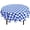 Royal Blue and White, variant on Checkered Tablecloth Rectangle Gingham Table Cloths Waterproof Wrinkle Free Buffalo Plaid Table Covers Washable for Dining, Parties & Outdoor Picnic(Red,60" Round)