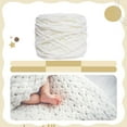 thumbnail image 4 of FVDPWYE Chunky Chenille Yarn Bulky Thick Yarn for Throw Pillow Making Plush Blankets White, 4 of 10