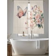thumbnail image 5 of Spring Butterfly Sheer Curtains 63 Inch Length 2 Panels Set, Farmhouse Retro Botanical Flowers Voile Window Treatment Rod Pocket Curtains Sheers Drapes for Bedroom/Living Room/Kitchen 52x"63"x2, 5 of 7