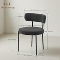 thumbnail image 3 of HOMCOM Dining Chairs Set of 4 Kitchen Chairs with Steel Legs, Black, 3 of 10