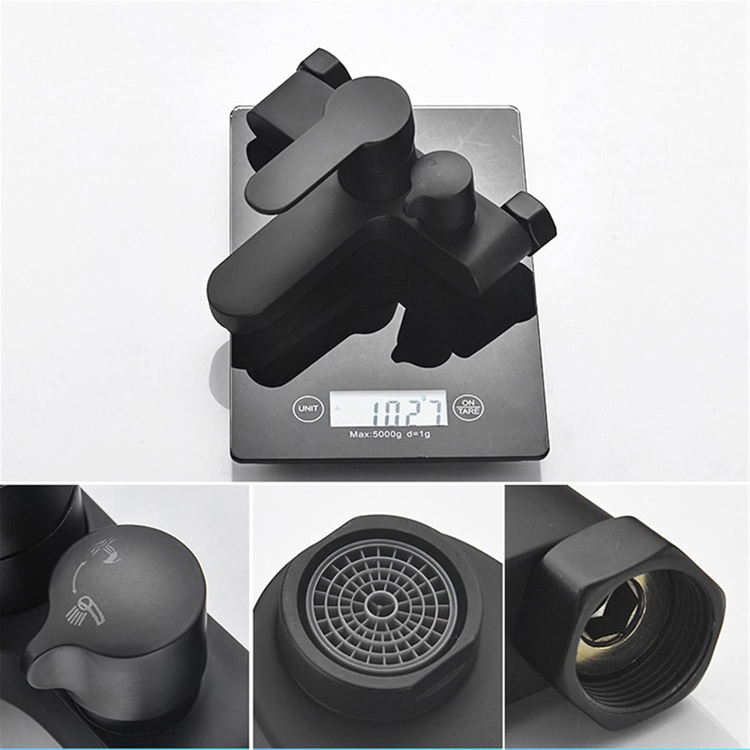 Matte Black Wall Mount Bathtub Faucet with Handheld Sprayer Stainless Steel SUS304 Single Handle Bathroom Tub Faucet Bath Shower Mixer Tap,Shower Faucet B3