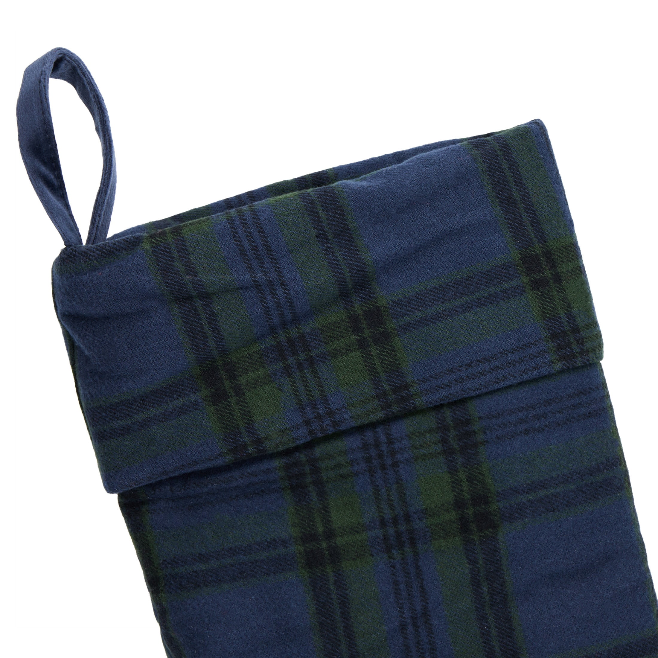 My Texas House Angie Plaid Christmas Stocking, Blue, 20"