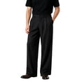 thumbnail image 3 of Sorvello Men's Business Casual Dress Pants Stretch Wrinkle Resistant Cotton Linen Golf Trousers Work Office Travel Loose Fit Comfortable Black L, 3 of 9