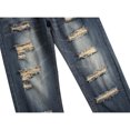 thumbnail image 7 of Rhuody Mens Jeans Stretch Slim Fit Jeans Ripped Distressed Straight Leg Denim Pants Stretch Motorcycle Jeans Trousers Casual Daily Wear 32 Dark Blue, 7 of 7