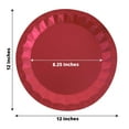 thumbnail image 2 of Balsa Circle 25 Burgundy Geometric Round 12" Metallic Disposable Dinner Salad Paper Plates Party Events, 2 of 7