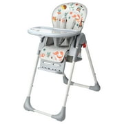 Baby High Chair With Basket, Booster Toddle Highchair, 6-Position Adjustable Seat Height, 3-Position Adjustable Food Tray