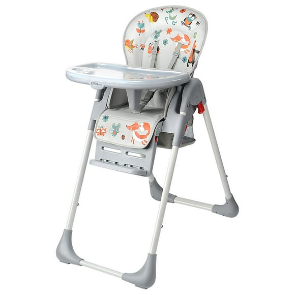 3 in 1 Baby High Chair, Dining Booster Toddle Seat Highchair with Storage Basket and Food Tray, 6-Position Adjustable Seat Height