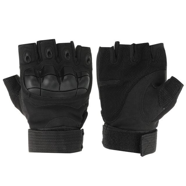 Guantes sin dedos para hombre Uxcell, guantes de medio dedo, guantes transpirables para entrenamiento, negros, XL