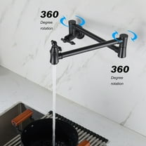 Kahomvis METAL Wall Mount Pot Filler Faucet in Matte Black