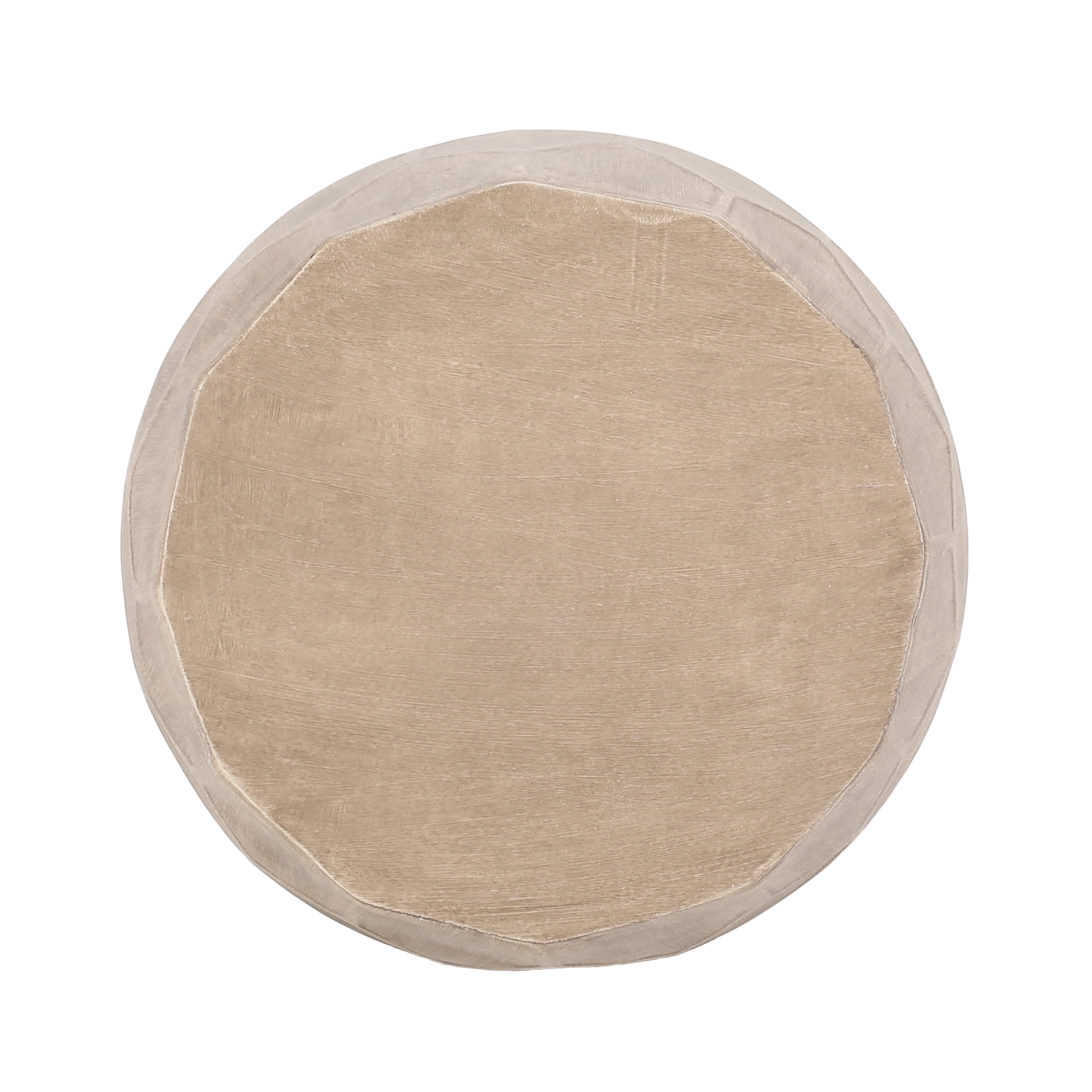 Outdoor Honeycomb Pattern Side Table, Lightweight Concrete Craft for Patio Garden, Natural
