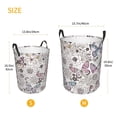 thumbnail image 5 of Haiem Vintage Butterflies Leather Dirty Clothes Laundry Basket,Sturdy & Waterproof,Collapsible Round Design For Efficient Space Management,Multi-Purpose Storage Basket, 5 of 8