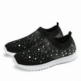 thumbnail image 5 of Women Sparkly Glitter Sneakers Ladies Casual Slip on Trainers Sock Shoes, 5 of 11