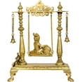 thumbnail image 2 of 16" Butter Krishna on Swing Brass Statue | Playful Divine | Handmade Hindu Sculpture, 2 of 4