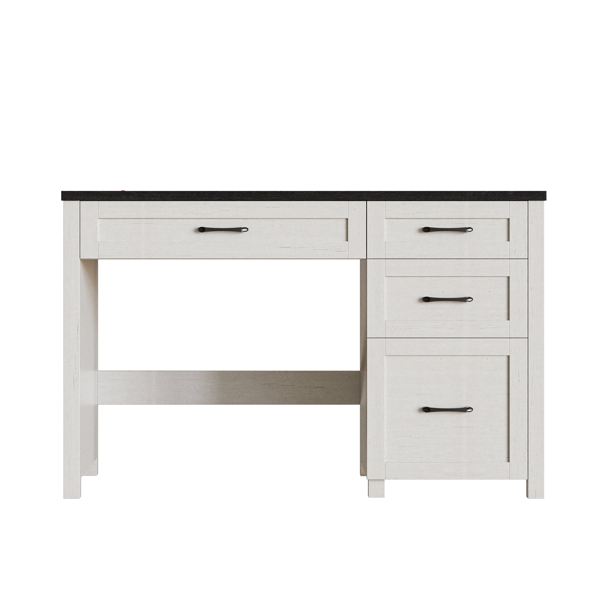 Conate 47" Executive Desk with File Cabinet and Drawers, Home Office Desk with Charging Station and Large Drawer, Workstation Table for Study