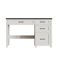 thumbnail image 4 of Conate 47" Executive Desk with File Cabinet & Drawers - Home Office Computer Desk with Charging Station, Farmhouse Workstation Table for Study,Black, 4 of 9