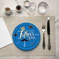 thumbnail image 4 of Kcavykas Father's Day for Parties 144 Pcs Disposable for Party Father's Day Plates Tablecloth Streamer Cups Knives Spoons Fork for Birthday of Fatherï¼16pc 7in Platesï¼, 4 of 5