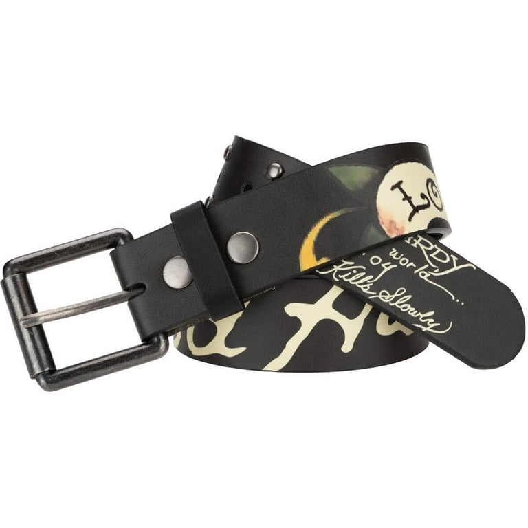 ellxxxxx】Ed Hardy スタッズ 毛皮 レザー ベルト ellxxxxx】Ed Hardy