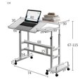 thumbnail image 3 of Yiwa Mobile Small Stand Up Desk, Height Adjustable Rolling Table for Home, School, or Workspace, 3 of 8