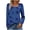 Blue-1, variant on Long Sleeve Shirts for Womens Trendy Star Print Button Down Crewneck Shirts Oversized Tunic Top Spring Fashion Blouses