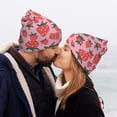 thumbnail image 5 of Lsque Cartoon Strawberry Pattern Knitted Beanie, Unisex Winter Hat, Knit Hat Winter Beanies Thick Fisherman Beanies Cuffed Plain Skull Caps, 5 of 6