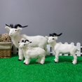 thumbnail image 4 of Simulation Goat Model Ornament - Faux Fur - Realistic Plush Goat - Farm Animal Crafts - Outdoor Lawn Decoration, 4 of 8
