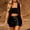 Black, variant on CaComMARK PI Women's Fringe Vest Tops Vintage Western Classic Faux Suede Leather Open Front Sleeveless Cardigan 70s Cowboy Jacket Khaki