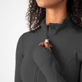 thumbnail image 6 of YITTY Active Women's UltraLuxe Cropped Full Zip Jacket, Athleisure, 4-Way-Stretch, Thumbholes, Onyx, XXL, 6 of 8