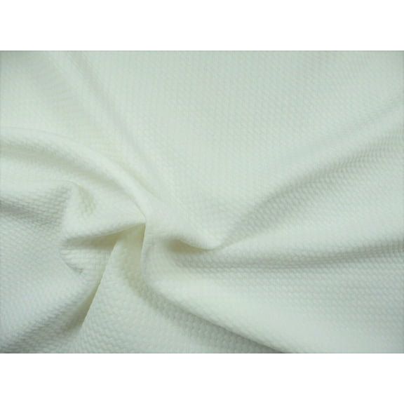 Bullet Textured Liverpool Fabric 4 way Stretch Ivory U36 (Yard)