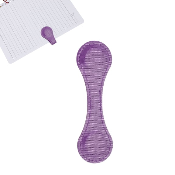 Leather Magnetic Bookmark Double-Sided Magnet Book Marker Clip Gift for Book Lovers(Gradient Purple)