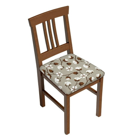 

JUNZAN Cotton Tree Print Dining Chair Seat Covers Stretch Fitted Dining Room Upholstered Chair Seat Cushion Cover
