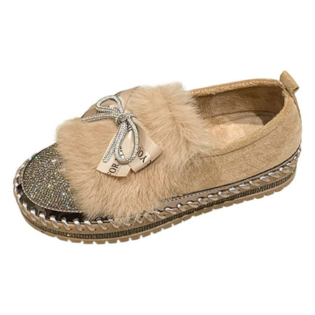 OJSFQUFP Womens Casual Shoes Oversized Women s Casual Shoes Fashion Flat Shoes New Type Matsutake Sole Slippers Leather Flats for Women Khaki 38